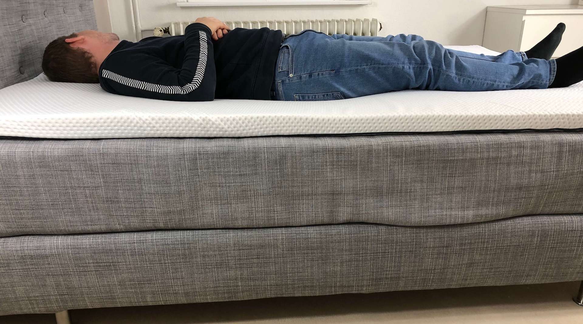 sleeping on mattress topper